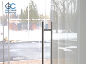 Ручки вертикальные для стеклянных дврей, цвет - хром Ручки вертикальные для стеклянных дврей, цвет - хром